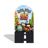 Cars Mcqueen Birthday Baby Shower Party Arch Backdrop Wall Cloth Cover
